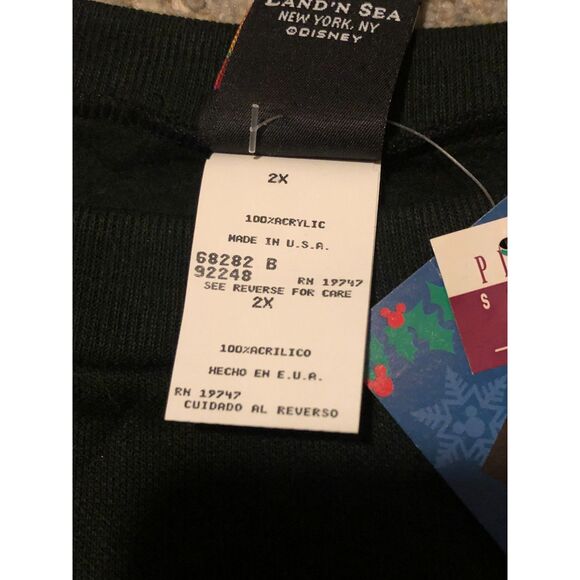 Vintage Mickey Unlimited Mickey Mouse Christmas Crewneck Sweatshirt 2XL - Picture 14 of 15